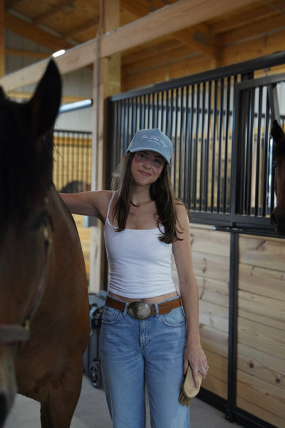 Blue Jean "On The Way" Denim Trucker Hat