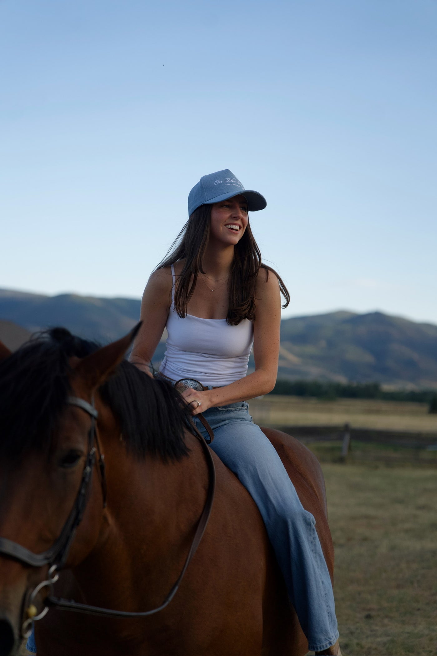 Blue Jean "On The Way" Denim Trucker Hat