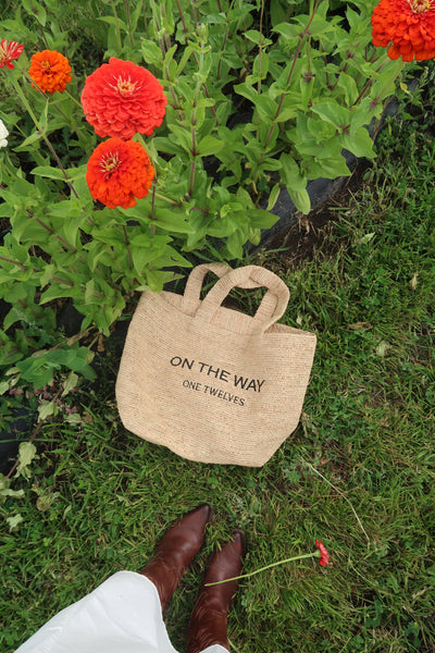 On The Way Raffia Tote