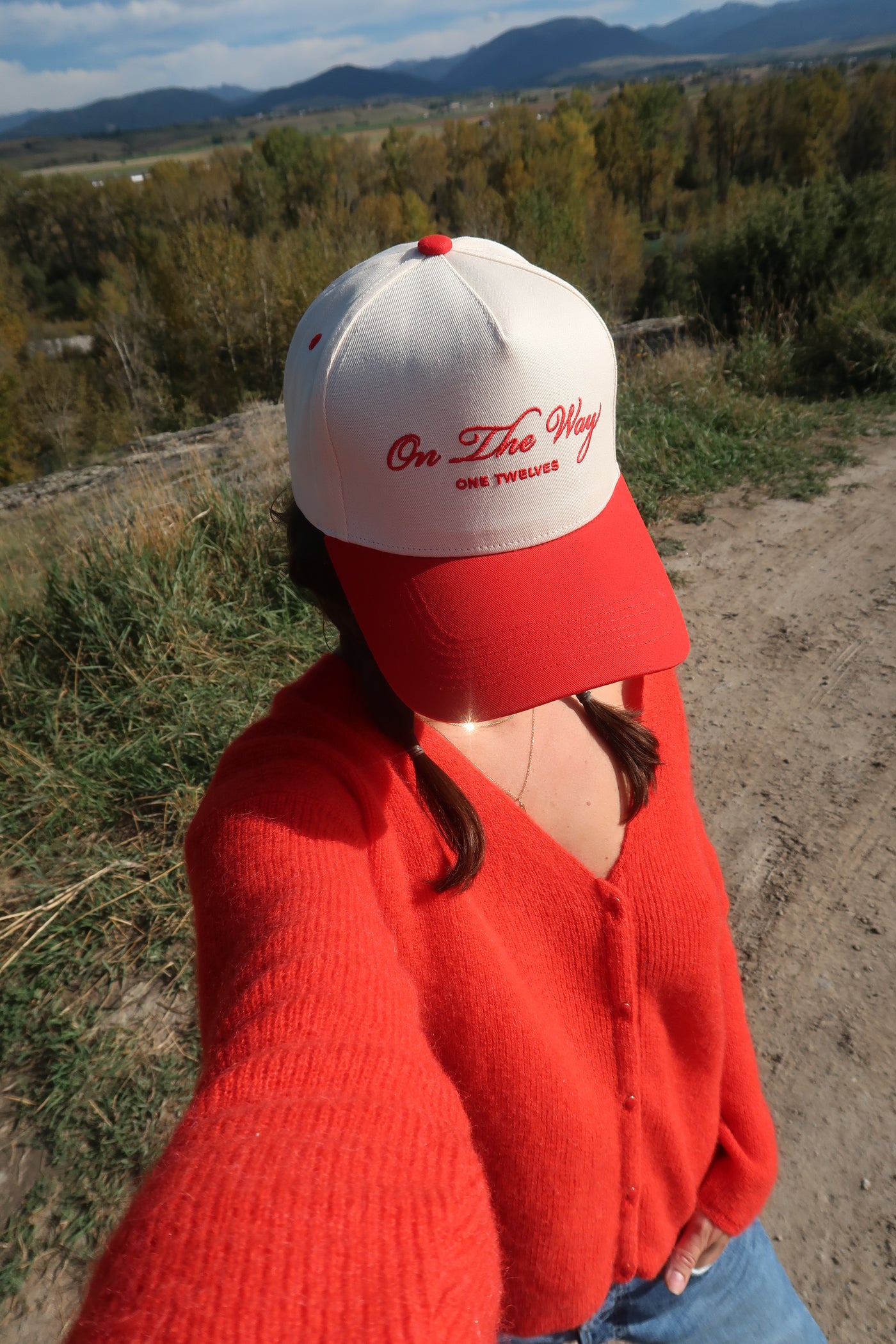 Cherry "On The Way” Canvas Trucker Hat