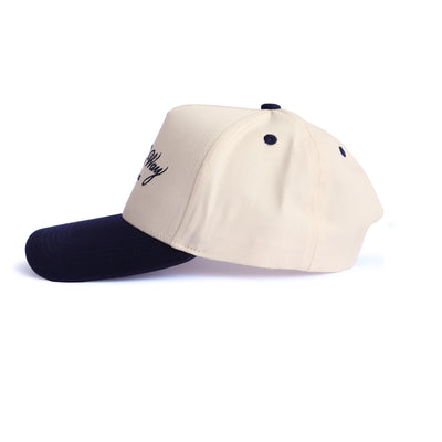 Navy "On The Way” Canvas Trucker Hat