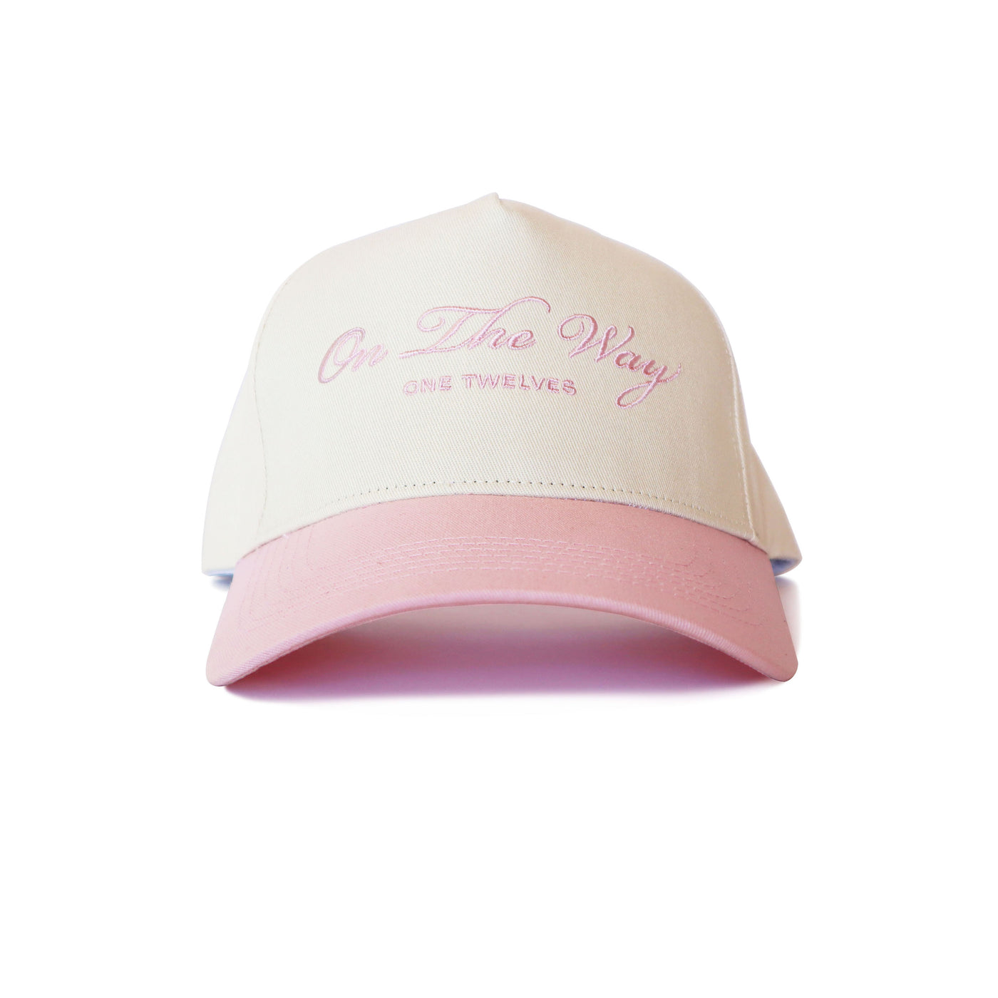 Grapefruit Pink “On The Way” Canvas Trucker Hat