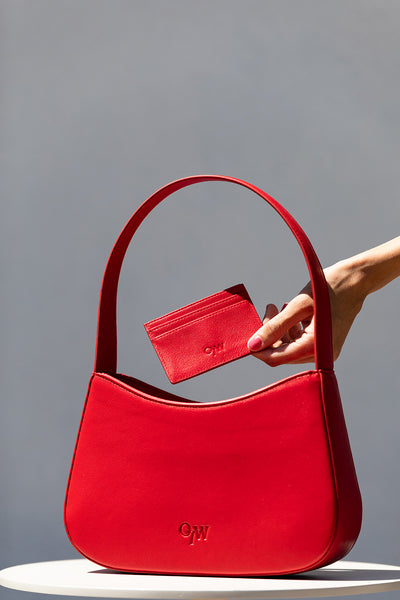 The Zona Cardholder Cherry Red