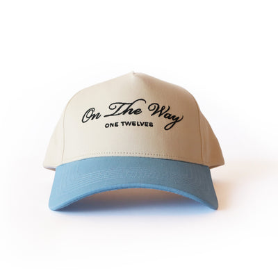 Sky Blue “On The Way” Canvas Trucker Hat